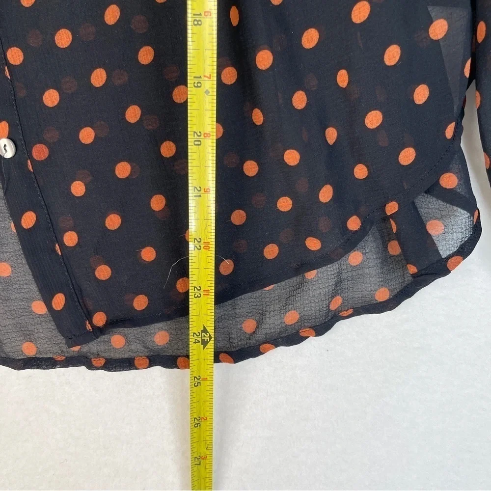 Free People Black Ciara Button Down Top XS